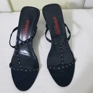 Fausta Moretti Wedge Sandals Suede Leather